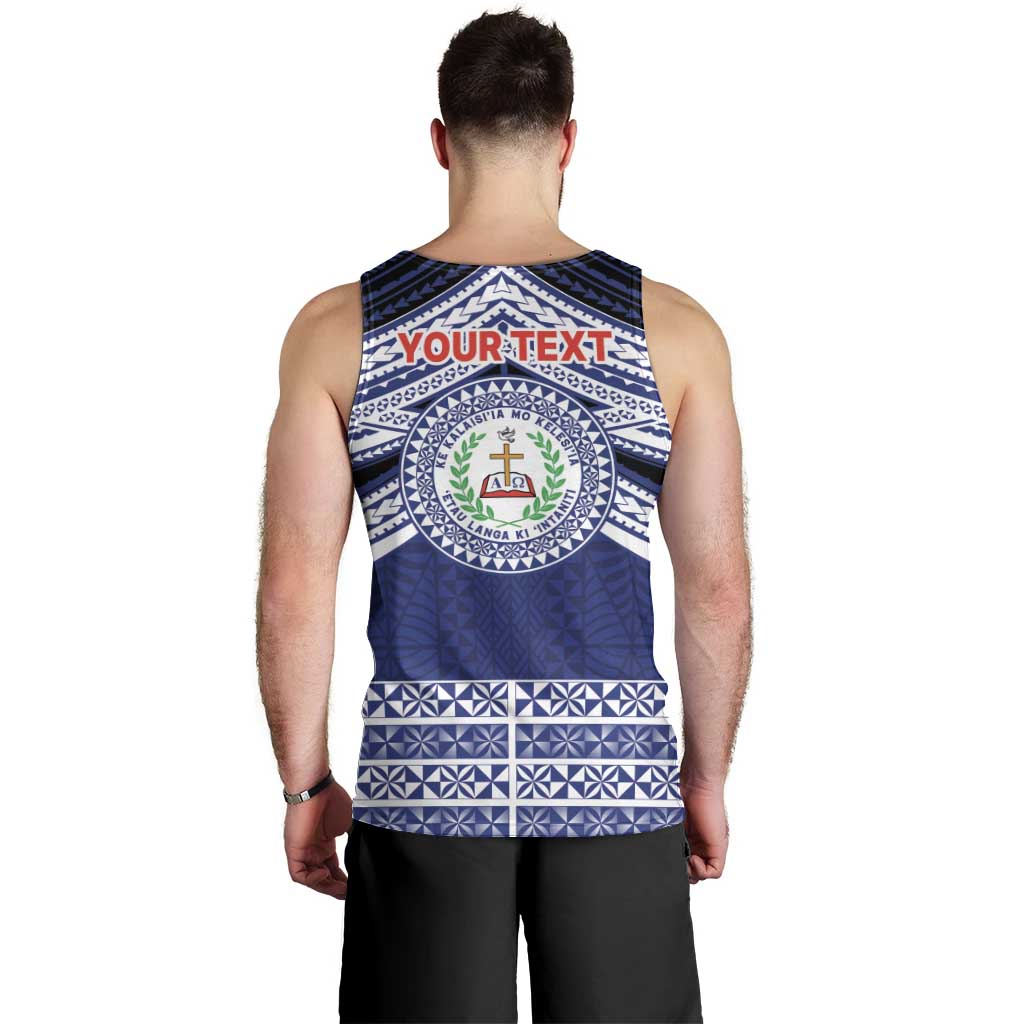 Personalised Tonga Sia'atoutai Theological College Men Tank Top Polynesian Ngatu Tribal LT9 - Polynesian Pride