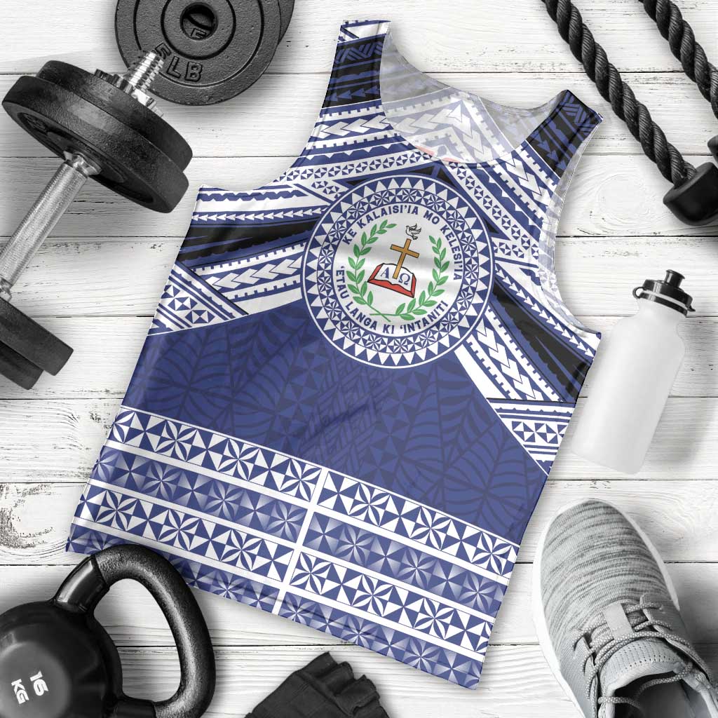 Personalised Tonga Sia'atoutai Theological College Men Tank Top Polynesian Ngatu Tribal LT9 - Polynesian Pride