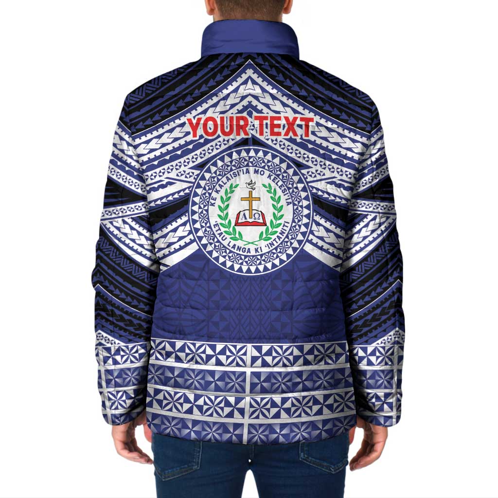 Personalised Tonga Sia'atoutai Theological College Padded Jacket Polynesian Ngatu Tribal LT9 - Polynesian Pride