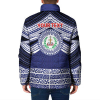 Personalised Tonga Sia'atoutai Theological College Padded Jacket Polynesian Ngatu Tribal LT9 - Polynesian Pride