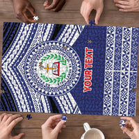 Personalised Tonga Sia'atoutai Theological College Puzzle Polynesian Ngatu Tribal LT9 - Polynesian Pride