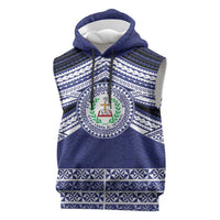 Personalised Tonga Sia'atoutai Theological College Sleeveless Hoodie Polynesian Ngatu Tribal - Polynesian Pride