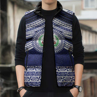 Personalised Tonga Sia'atoutai Theological College Sleeveless Puffer Jacket Polynesian Ngatu Tribal LT9 - Polynesian Pride
