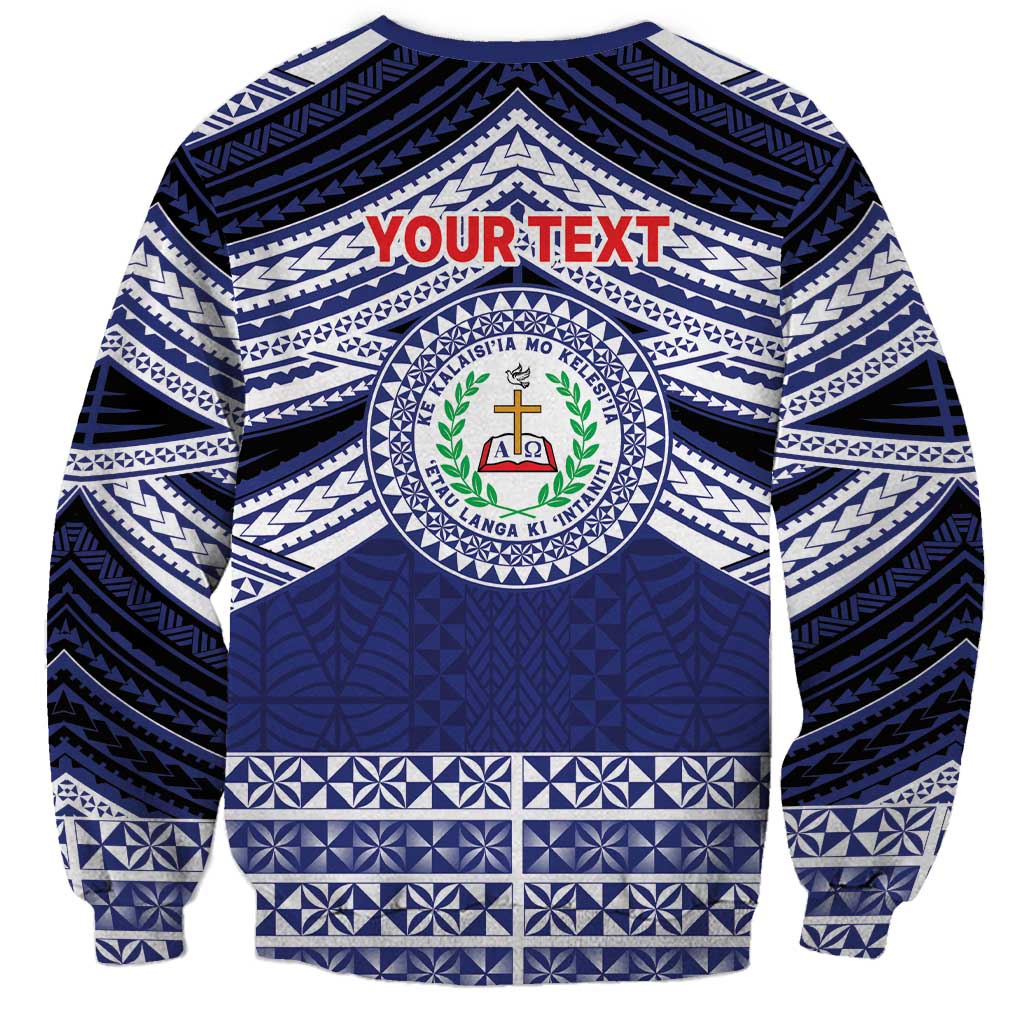 Personalised Tonga Sia'atoutai Theological College Sweatshirt Polynesian Ngatu Tribal LT9 - Polynesian Pride