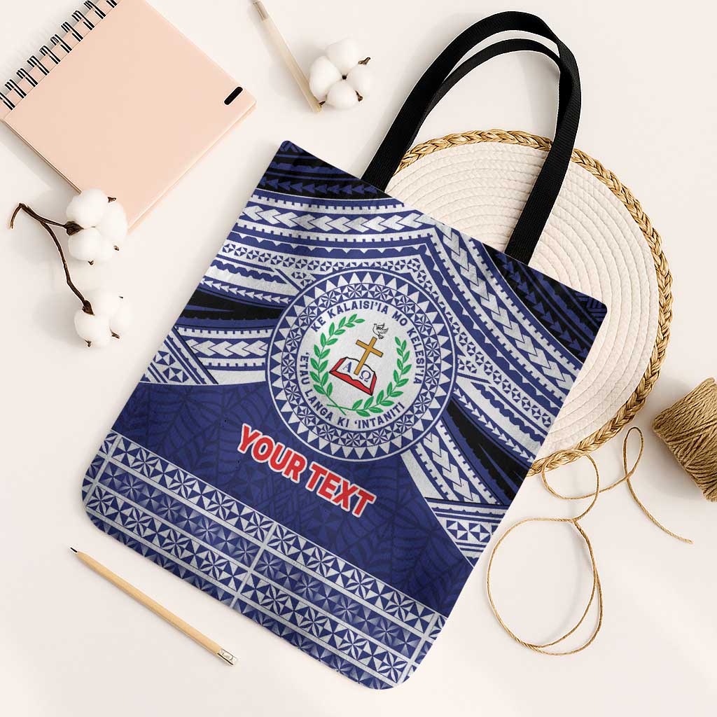 Personalised Tonga Sia'atoutai Theological College Tote Bag Polynesian Ngatu Tribal - Polynesian Pride