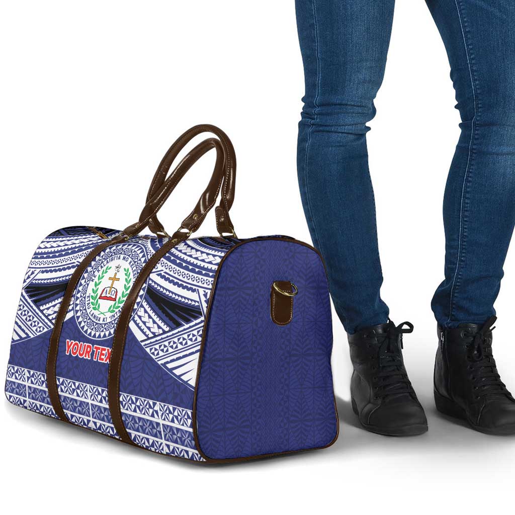 Personalised Tonga Sia'atoutai Theological College Travel Bag Polynesian Ngatu Tribal - Polynesian Pride