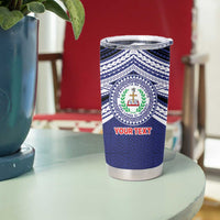 Personalised Tonga Sia'atoutai Theological College Tumbler Cup Polynesian Ngatu Tribal