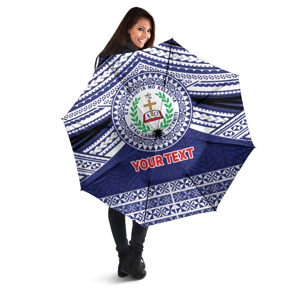 Personalised Tonga Sia'atoutai Theological College Umbrella Polynesian Ngatu Tribal LT9 - Polynesian Pride