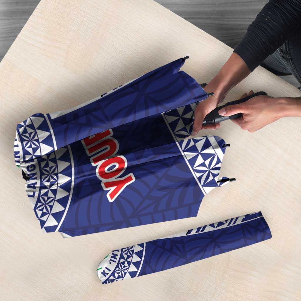 Personalised Tonga Sia'atoutai Theological College Umbrella Polynesian Ngatu Tribal LT9 - Polynesian Pride