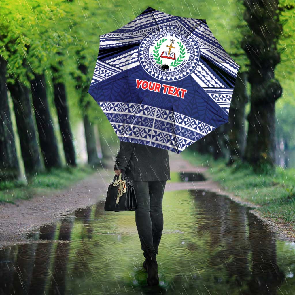 Personalised Tonga Sia'atoutai Theological College Umbrella Polynesian Ngatu Tribal LT9 - Polynesian Pride