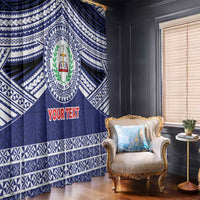 Personalised Tonga Sia'atoutai Theological College Window Curtain Polynesian Ngatu Tribal LT9 - Polynesian Pride