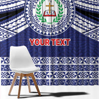 Personalised Tonga Sia'atoutai Theological College Window Curtain Polynesian Ngatu Tribal LT9 - Polynesian Pride