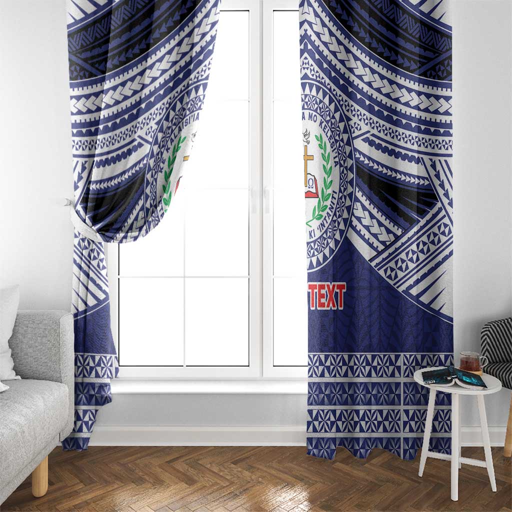 Personalised Tonga Sia'atoutai Theological College Window Curtain Polynesian Ngatu Tribal LT9 - Polynesian Pride