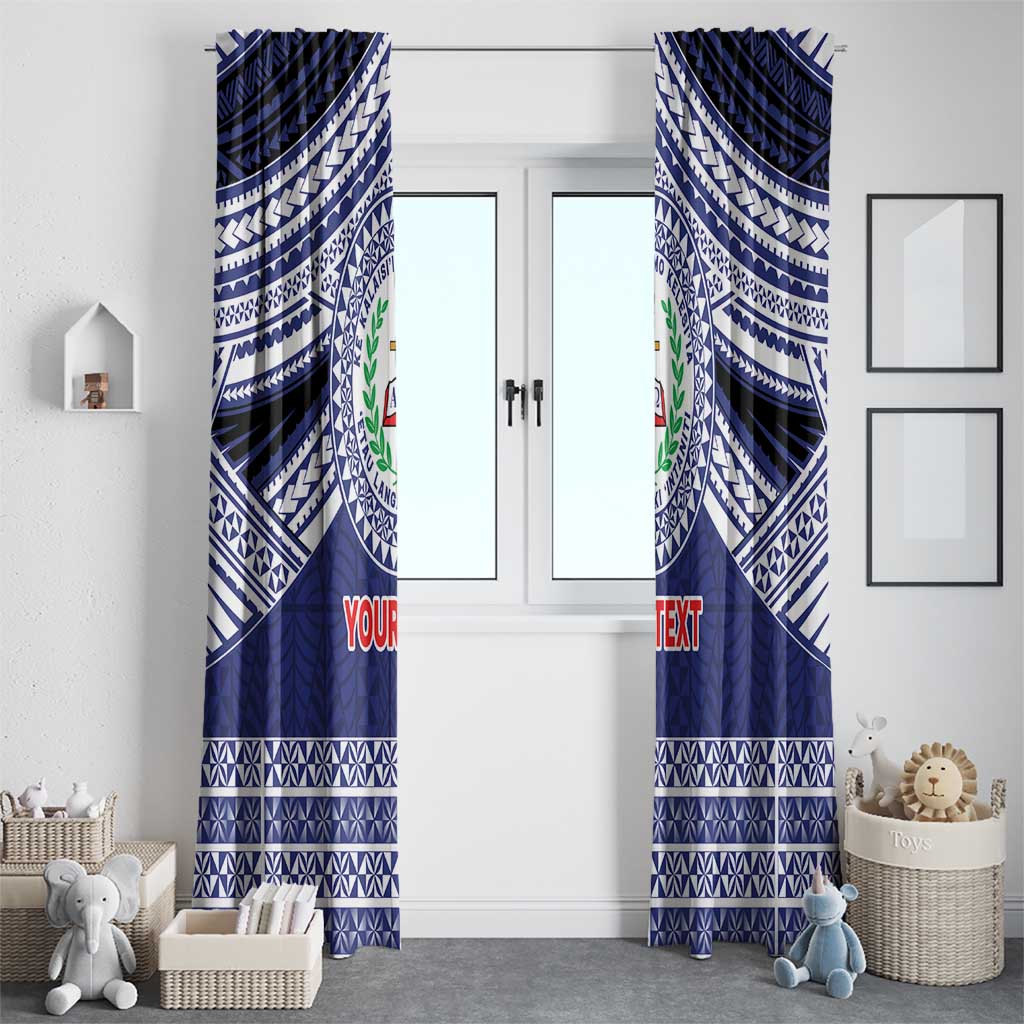 Personalised Tonga Sia'atoutai Theological College Window Curtain Polynesian Ngatu Tribal LT9 - Polynesian Pride