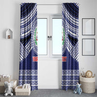 Personalised Tonga Sia'atoutai Theological College Window Curtain Polynesian Ngatu Tribal LT9 - Polynesian Pride
