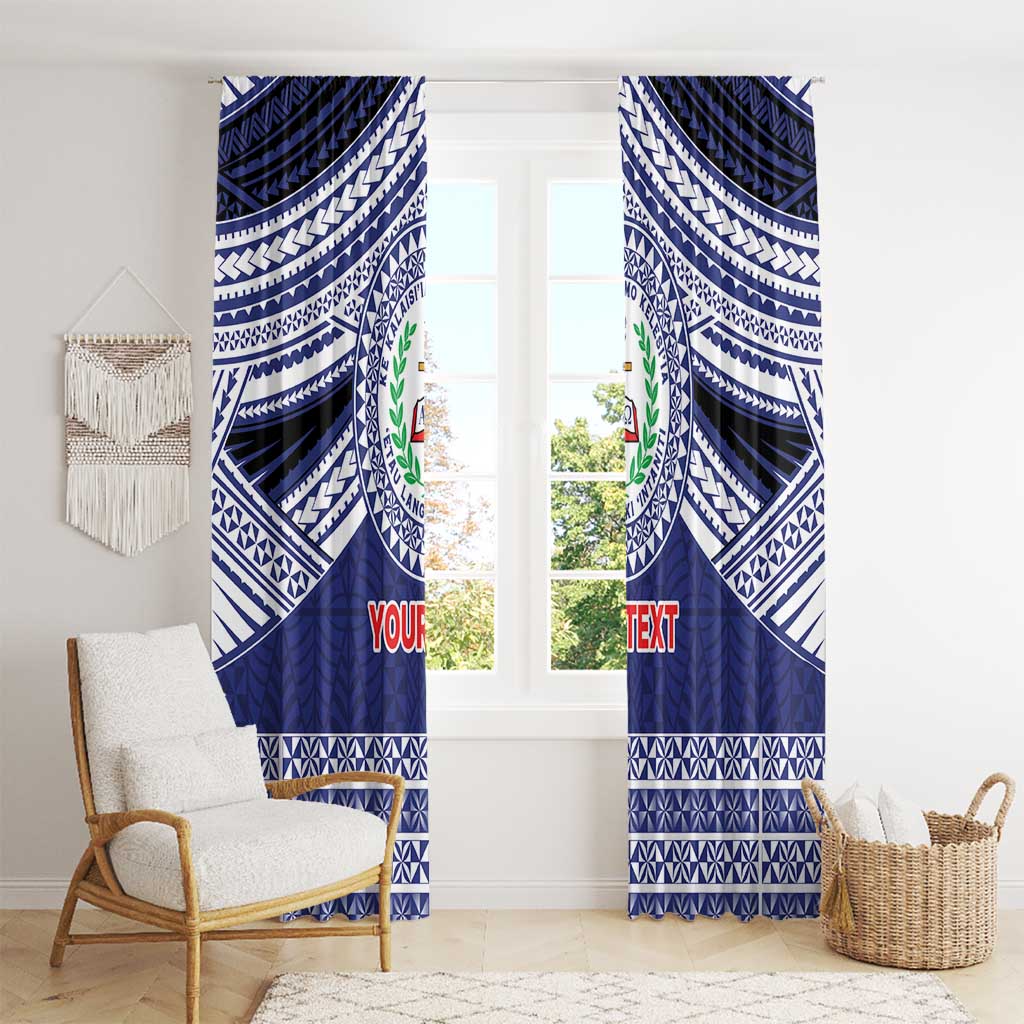 Personalised Tonga Sia'atoutai Theological College Window Curtain Polynesian Ngatu Tribal LT9 - Polynesian Pride