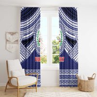Personalised Tonga Sia'atoutai Theological College Window Curtain Polynesian Ngatu Tribal LT9 - Polynesian Pride