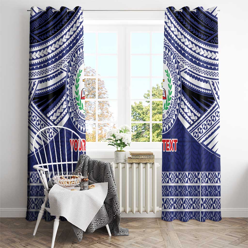 Personalised Tonga Sia'atoutai Theological College Window Curtain Polynesian Ngatu Tribal LT9 - Polynesian Pride
