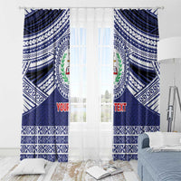 Personalised Tonga Sia'atoutai Theological College Window Curtain Polynesian Ngatu Tribal LT9 - Polynesian Pride