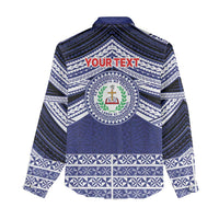 Personalised Tonga Sia'atoutai Theological College Women Casual Shirt Polynesian Ngatu Tribal