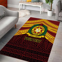 Personalised Tonga Vava'u High School Area Rug Polynesian Ngatu Tribal