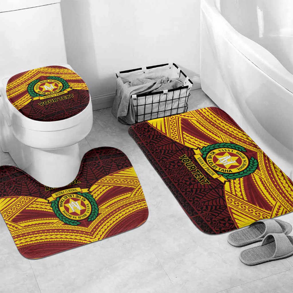 Personalised Tonga Vava'u High School Bathroom Set Polynesian Ngatu Tribal - Polynesian Pride