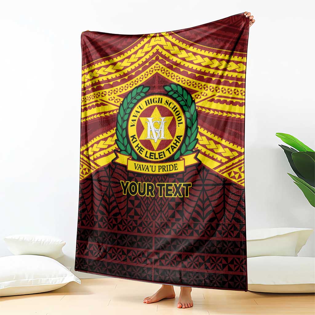 Personalised Tonga Vava'u High School Blanket Polynesian Ngatu Tribal LT9 - Polynesian Pride