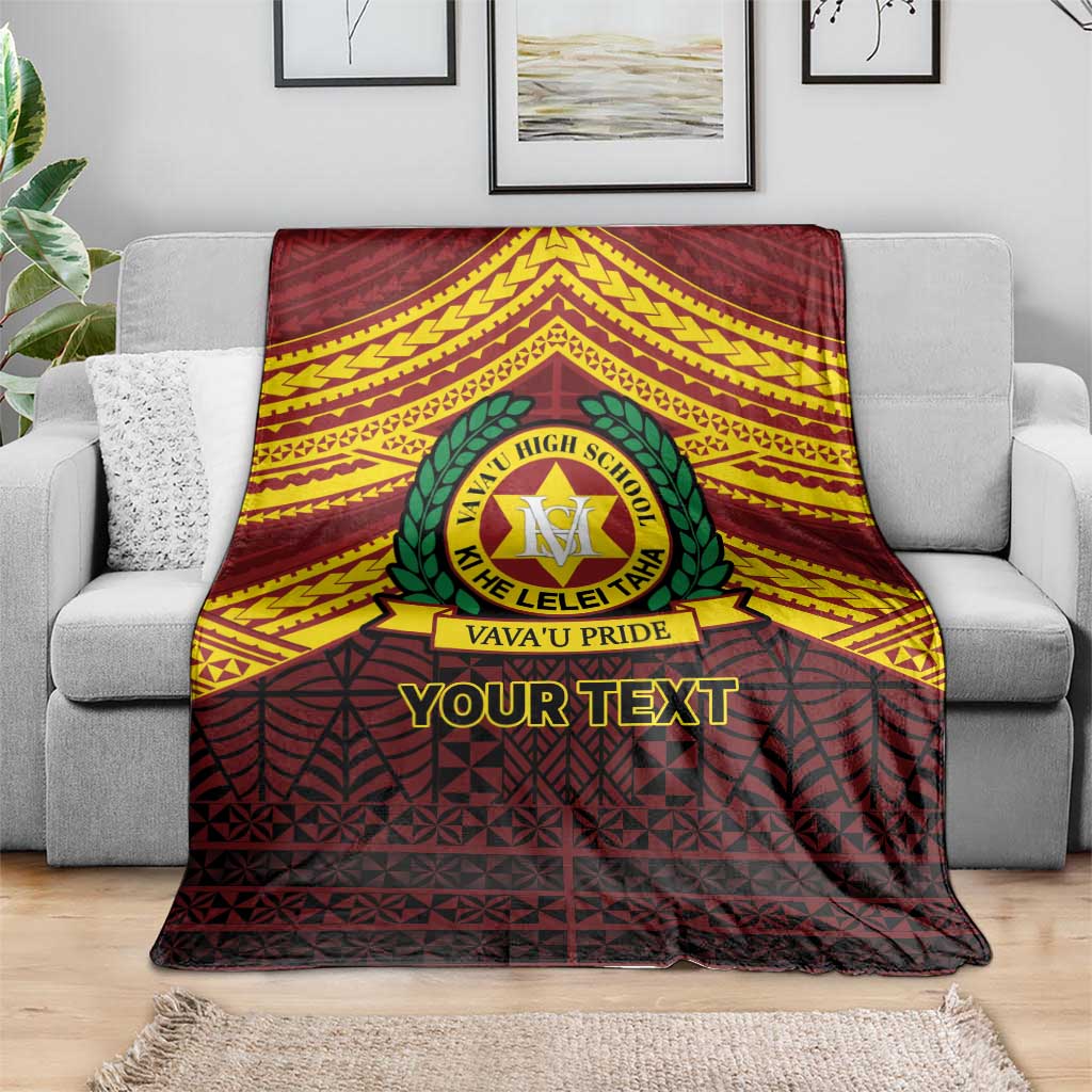 Personalised Tonga Vava'u High School Blanket Polynesian Ngatu Tribal LT9 - Polynesian Pride