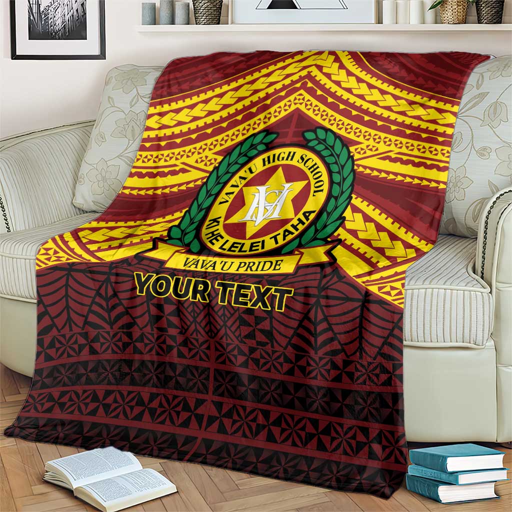 Personalised Tonga Vava'u High School Blanket Polynesian Ngatu Tribal LT9 - Polynesian Pride