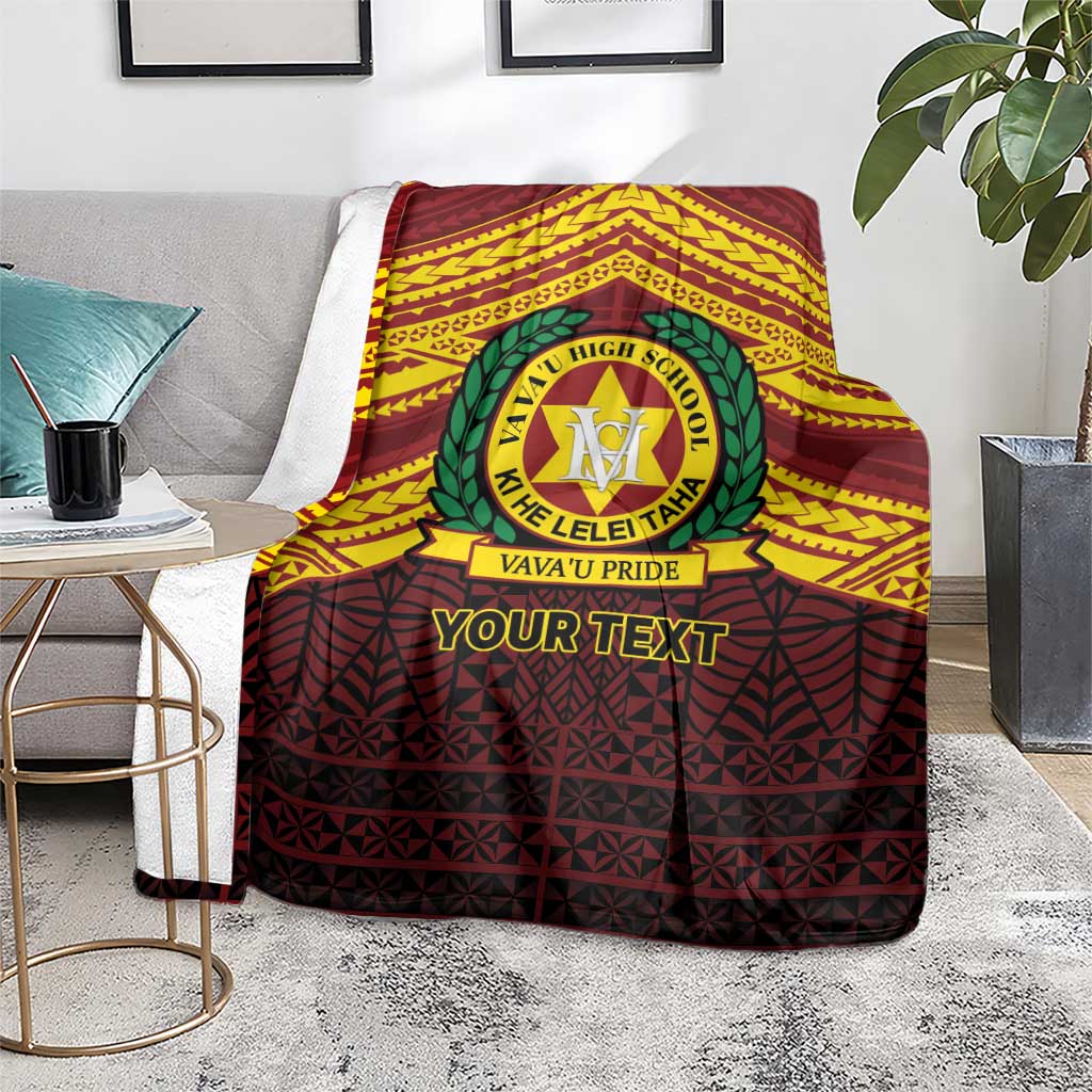 Personalised Tonga Vava'u High School Blanket Polynesian Ngatu Tribal LT9 - Polynesian Pride