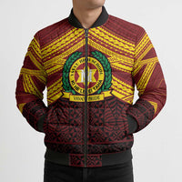 Personalised Tonga Vava'u High School Bomber Puffer Jacket Polynesian Ngatu Tribal LT9 - Polynesian Pride