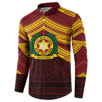 Personalised Tonga Vava'u High School Button Sweatshirt Polynesian Ngatu Tribal LT9 - Polynesian Pride