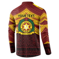 Personalised Tonga Vava'u High School Button Sweatshirt Polynesian Ngatu Tribal LT9 - Polynesian Pride