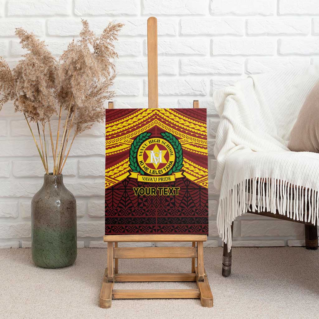 Personalised Tonga Vava'u High School Canvas Wall Art Polynesian Ngatu Tribal LT9 - Polynesian Pride