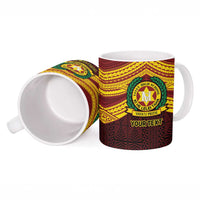 Personalised Tonga Vava'u High School Ceramic Mug Polynesian Ngatu Tribal - Polynesian Pride