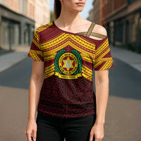 Personalised Tonga Vava'u High School Cross Shoulder Shirt Polynesian Ngatu Tribal LT9 - Polynesian Pride