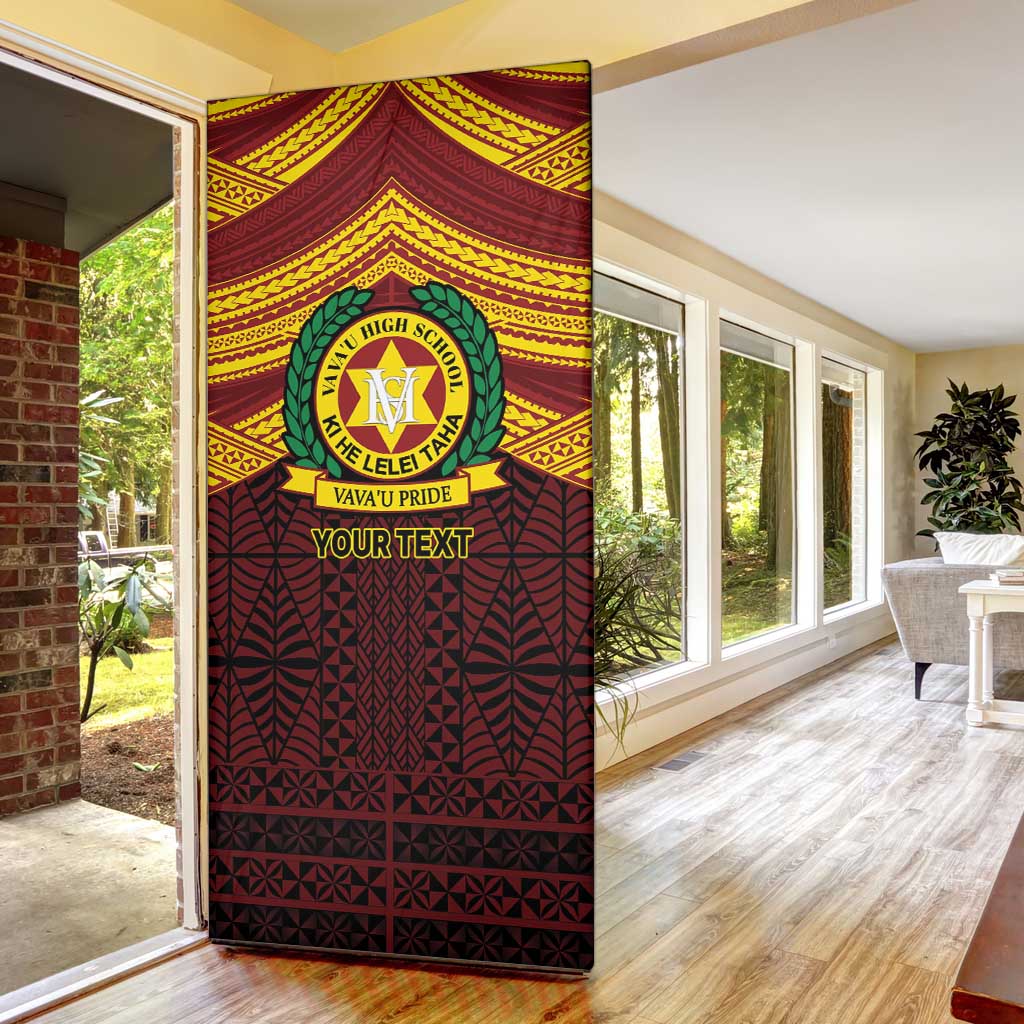 Personalised Tonga Vava'u High School Door Cover Polynesian Ngatu Tribal LT9 - Polynesian Pride