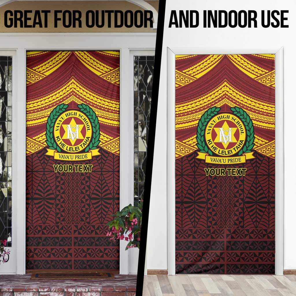 Personalised Tonga Vava'u High School Door Cover Polynesian Ngatu Tribal LT9 - Polynesian Pride