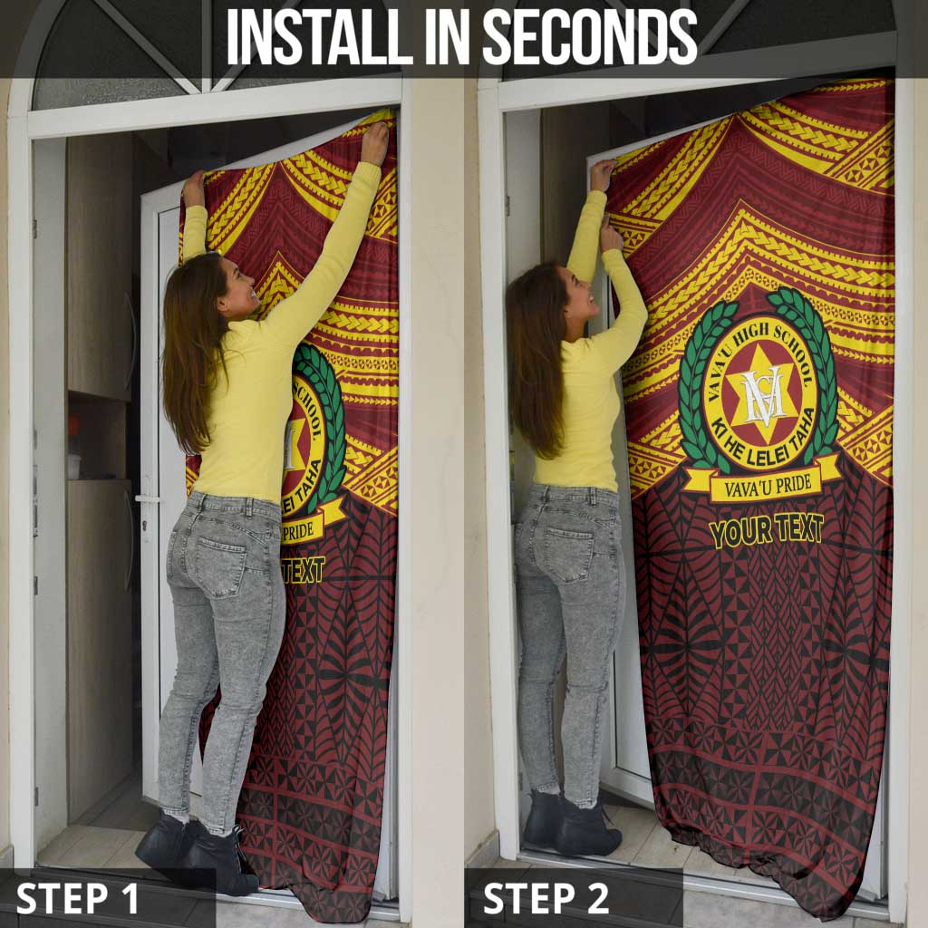 Personalised Tonga Vava'u High School Door Cover Polynesian Ngatu Tribal LT9 - Polynesian Pride