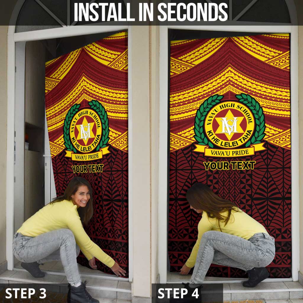 Personalised Tonga Vava'u High School Door Cover Polynesian Ngatu Tribal LT9 - Polynesian Pride