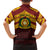 Personalised Tonga Vava'u High School Family Matching Off The Shoulder Long Sleeve Dress and Hawaiian Shirt Polynesian Ngatu Tribal