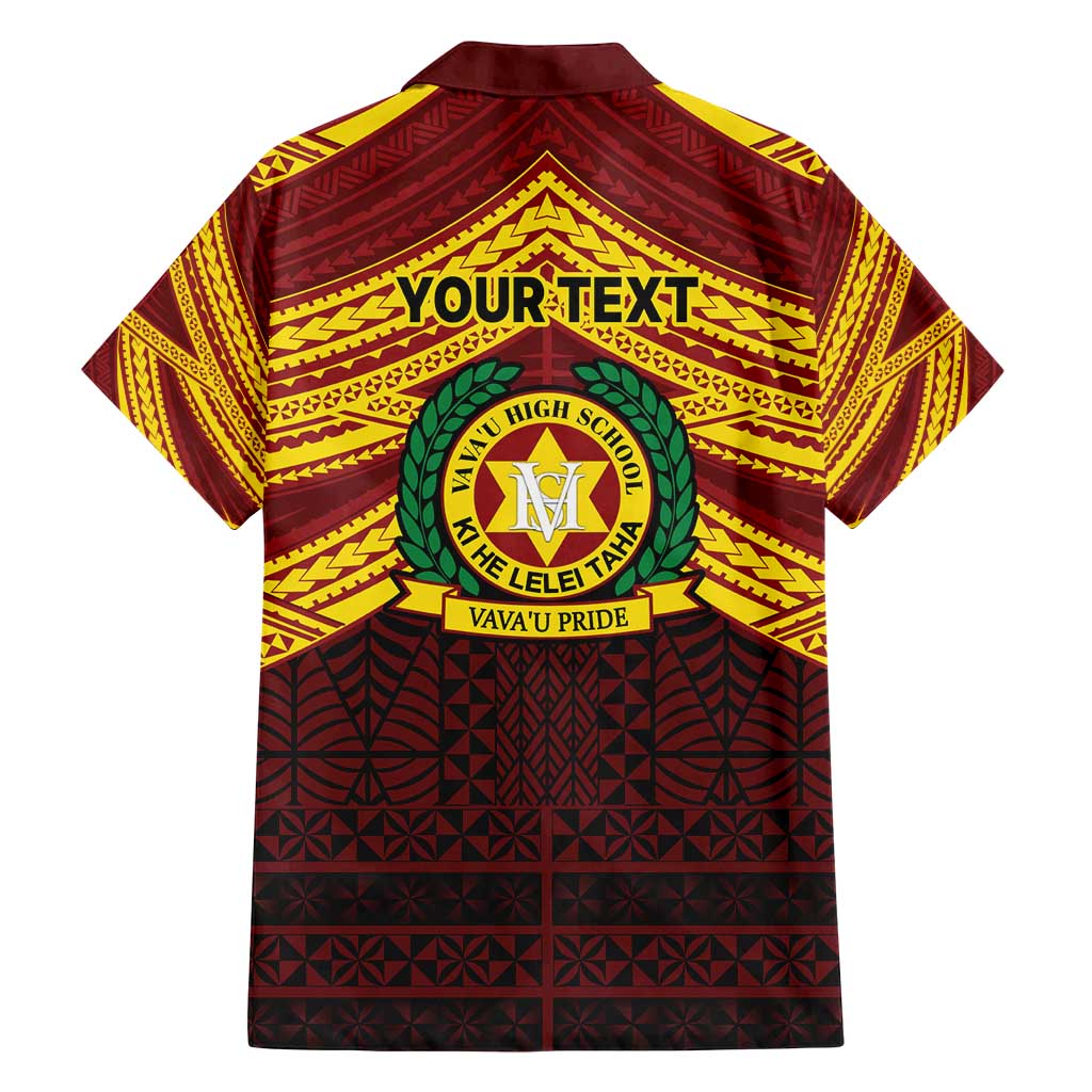 Personalised Tonga Vava'u High School Family Matching Off Shoulder Maxi Dress and Hawaiian Shirt Polynesian Ngatu Tribal