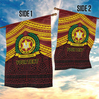 Personalised Tonga Vava'u High School Garden Flag Polynesian Ngatu Tribal