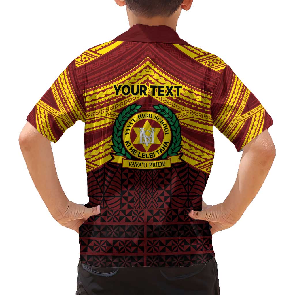 Personalised Tonga Vava'u High School Hawaiian Shirt Polynesian Ngatu Tribal LT9 - Polynesian Pride