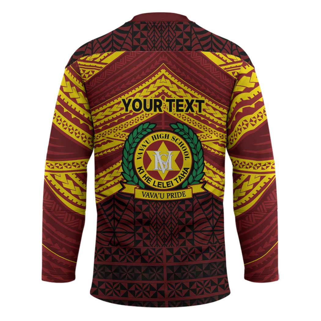 Personalised Tonga Vava'u High School Hockey Jersey Polynesian Ngatu Tribal LT9 - Polynesian Pride