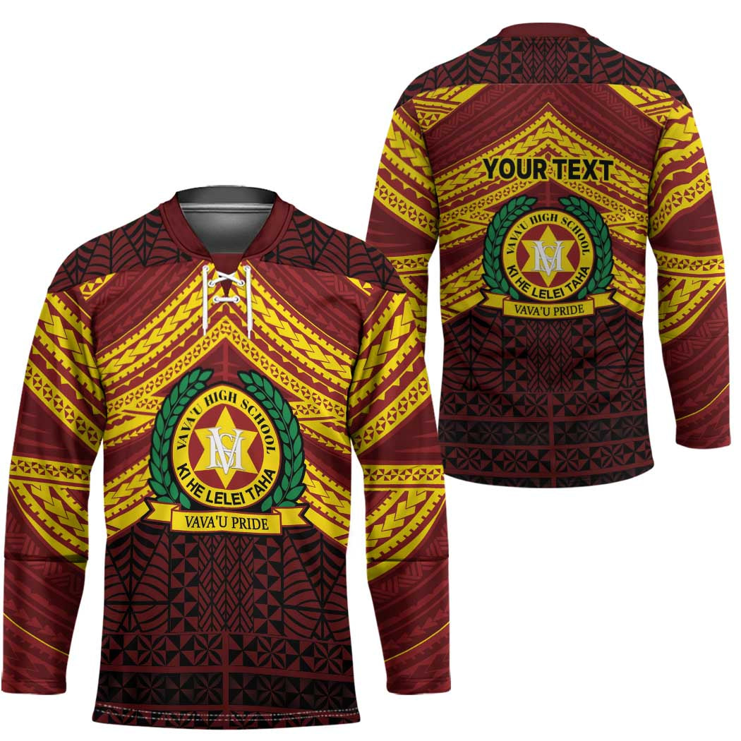 Personalised Tonga Vava'u High School Hockey Jersey Polynesian Ngatu Tribal LT9 - Polynesian Pride