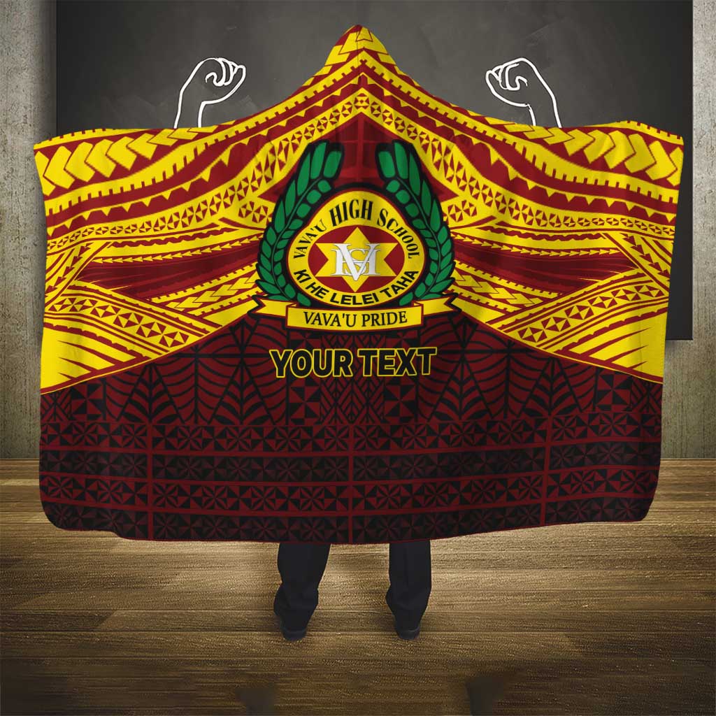 Personalised Tonga Vava'u High School Hooded Blanket Polynesian Ngatu Tribal LT9 - Polynesian Pride