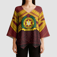 Personalised Tonga Vava'u High School Kimono Sleeve Blouse Polynesian Ngatu Tribal LT9 - Polynesian Pride