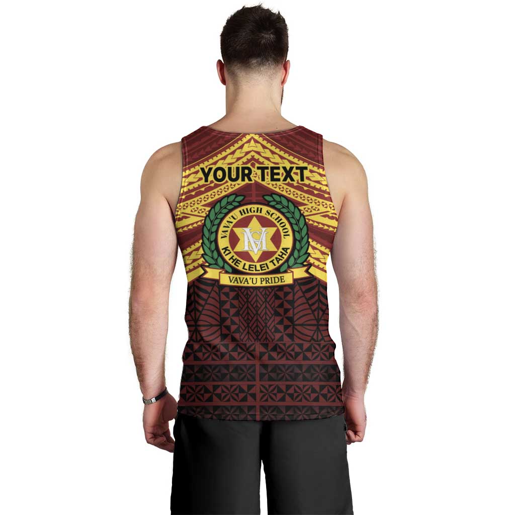 Personalised Tonga Vava'u High School Men Tank Top Polynesian Ngatu Tribal LT9 - Polynesian Pride