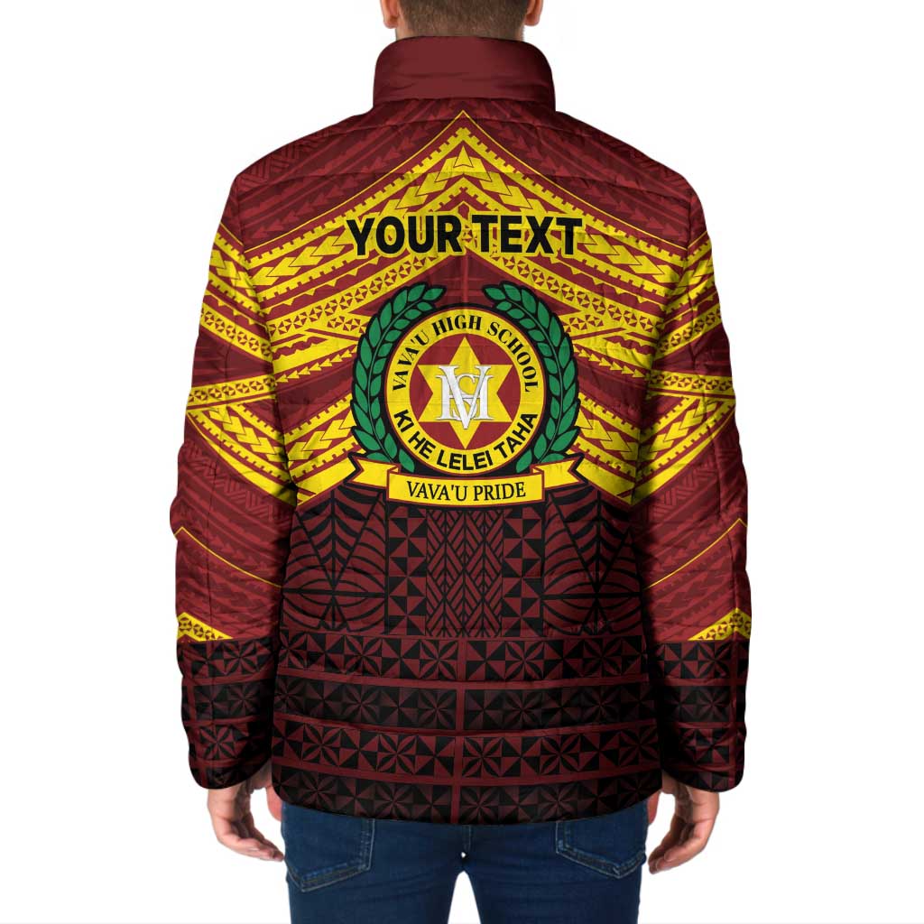 Personalised Tonga Vava'u High School Padded Jacket Polynesian Ngatu Tribal LT9 - Polynesian Pride